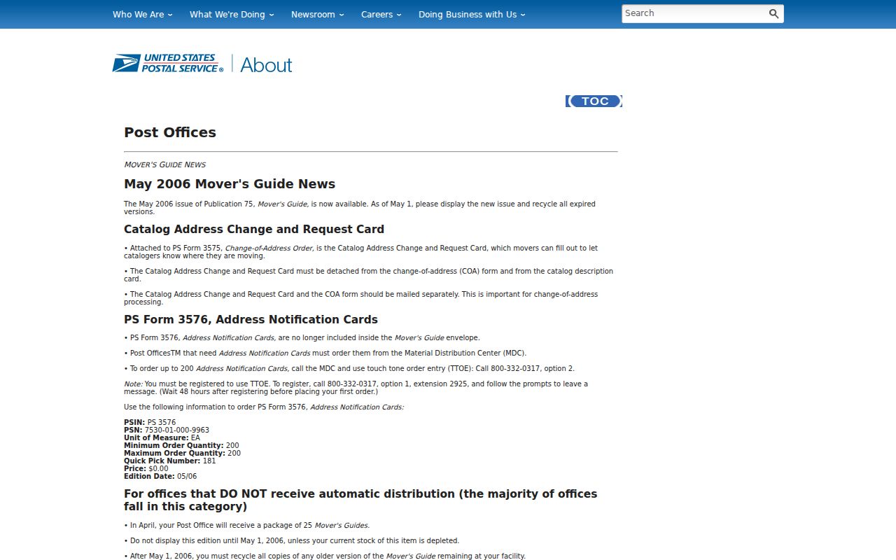 Doña Ana County ZIP code directory USPS postal bulletin notice